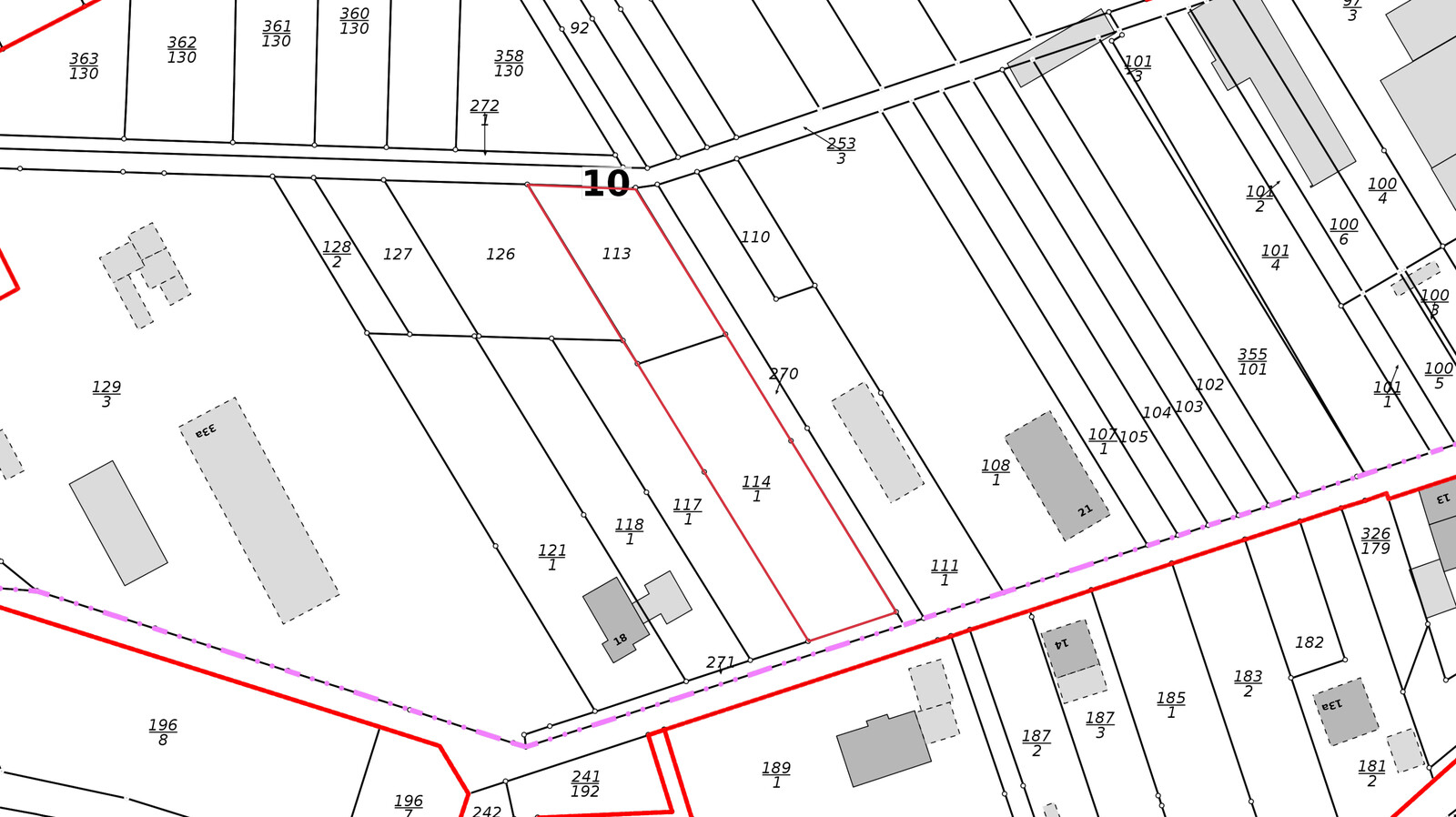 Brühlweg, Großburschla, Flurkartenauszug, ALKIS