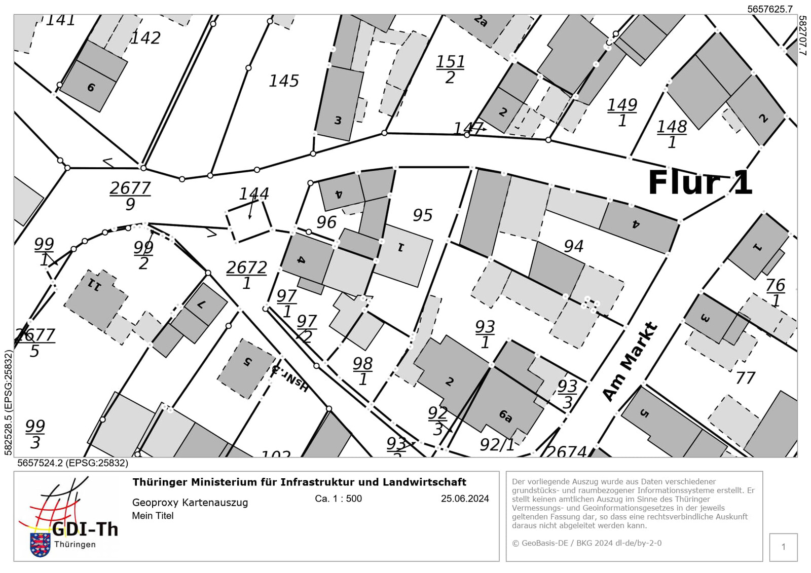 Willershäuser Straße 1, Ifta, Flurkarte, ALKIS