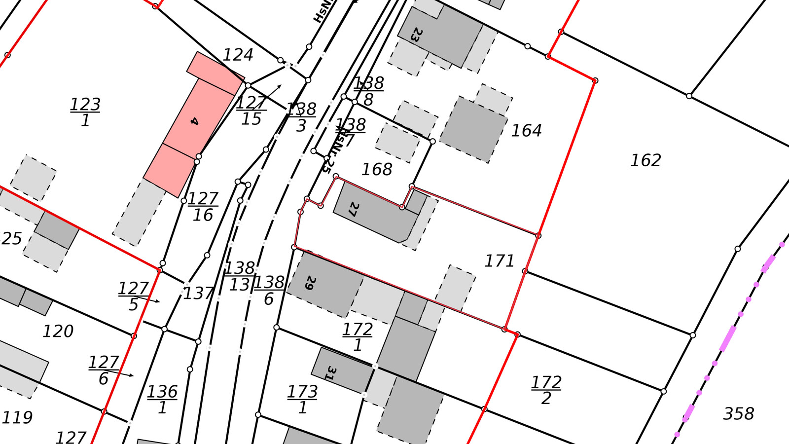 Weimarische Straße 27, Schnellmannshausen, Flurkartenauszug, ALKIS